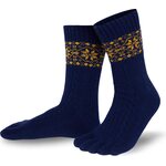 Knitido Merino & Cashmere Snowflakes Tmavěmodrý / zlatá