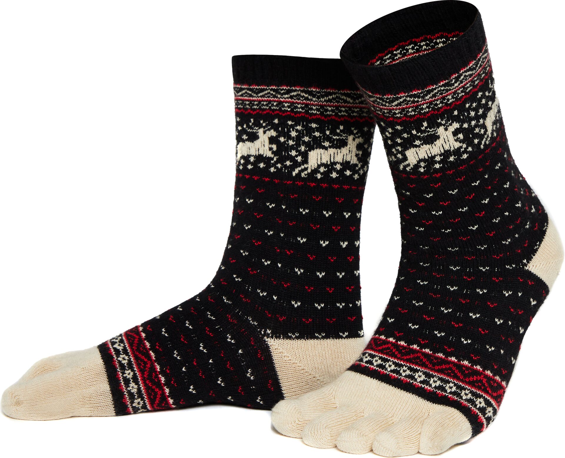 Knitido Hossa Bumbac & lână Negru / Bej