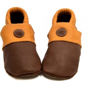 ZeaZoo KIWI Dots with suede sole, 棕色-橙色, 33