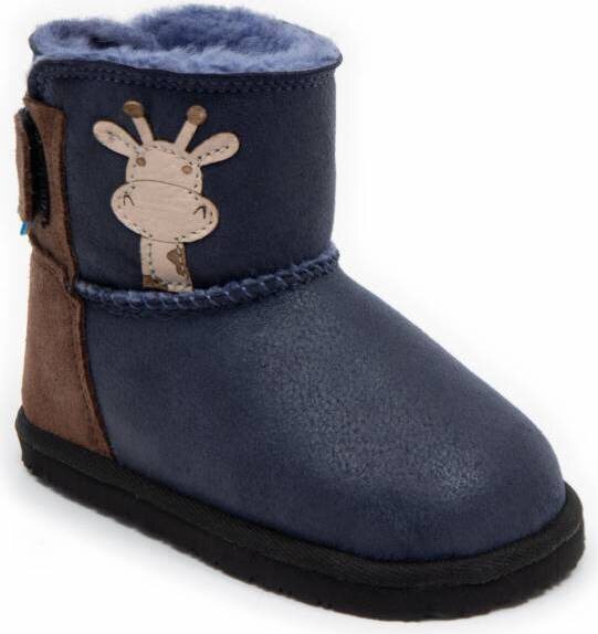 Dodo Shoes Merino Fur Winterstiefel Giraffe/Cobalt