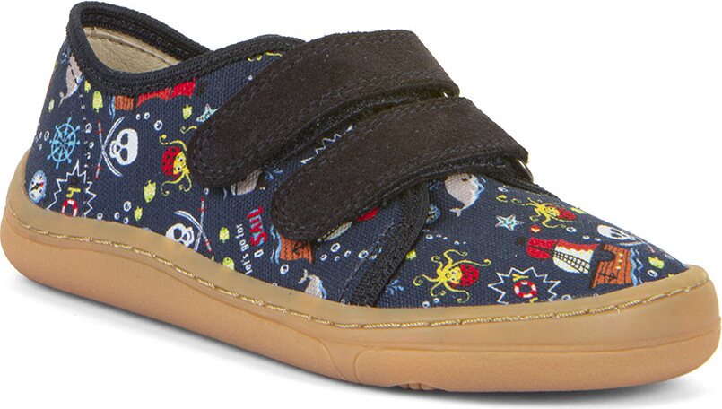 Froddo Barefoot detské tenisky, Patterned Pirate (blue)