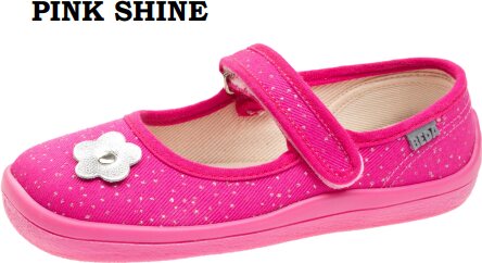 Beda Barefoot children's canvas ballerina Pink Shine