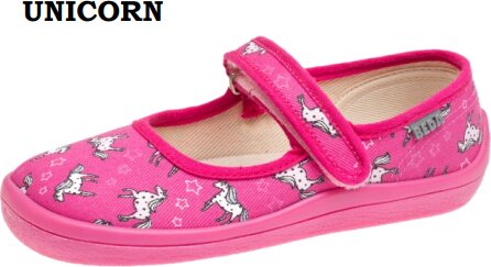 Beda Barefoot children's canvas ballerina Unicorn