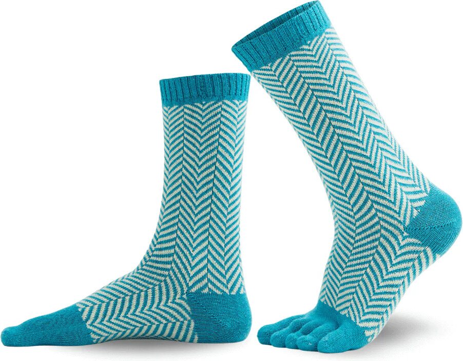 Knitido SILL вълна & Памук Crew Тюркоаз / Светло зелено