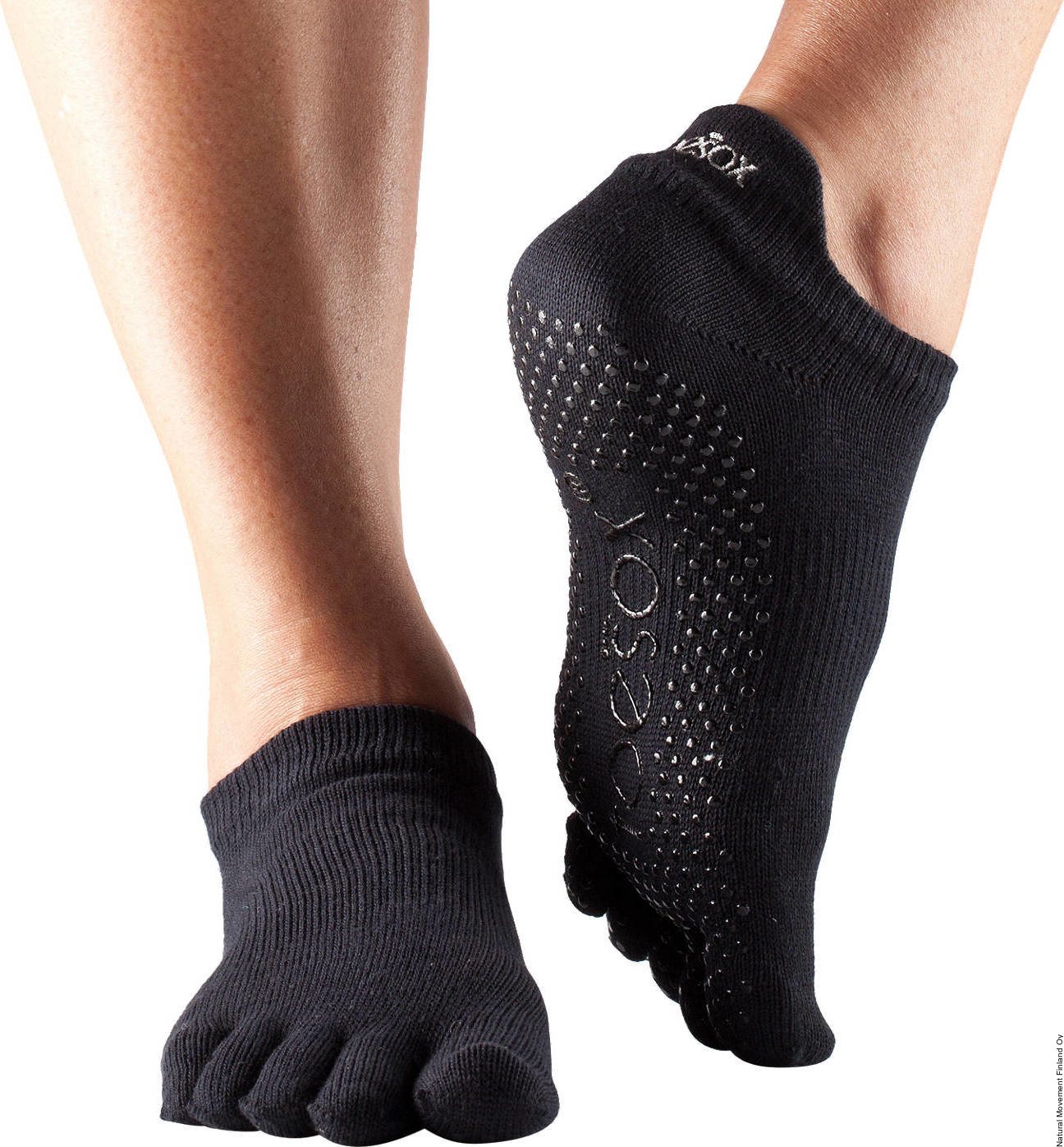ToeSox Full Toe Low Rise Grip Socks 黑色