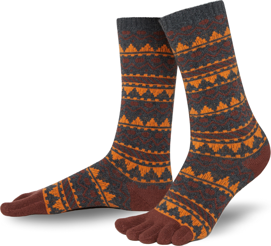 Knitido Biwa Bumbac & Lâna merino Maro / portocaliu