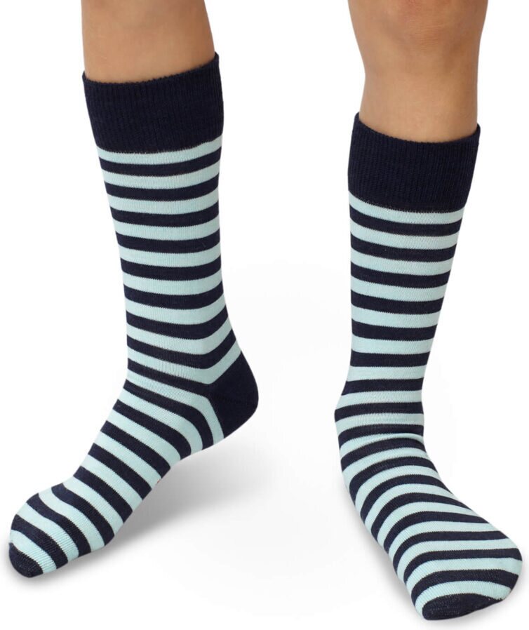 Plus12 儿童 Merino 袜子 Navy/浅蓝色