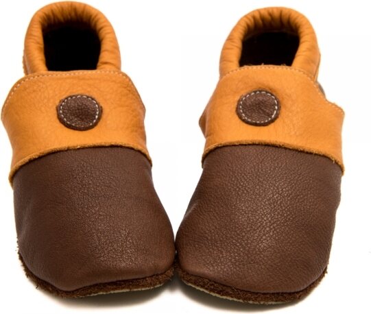 ZeaZoo KIWI Dots with suede sole 棕色-橙色